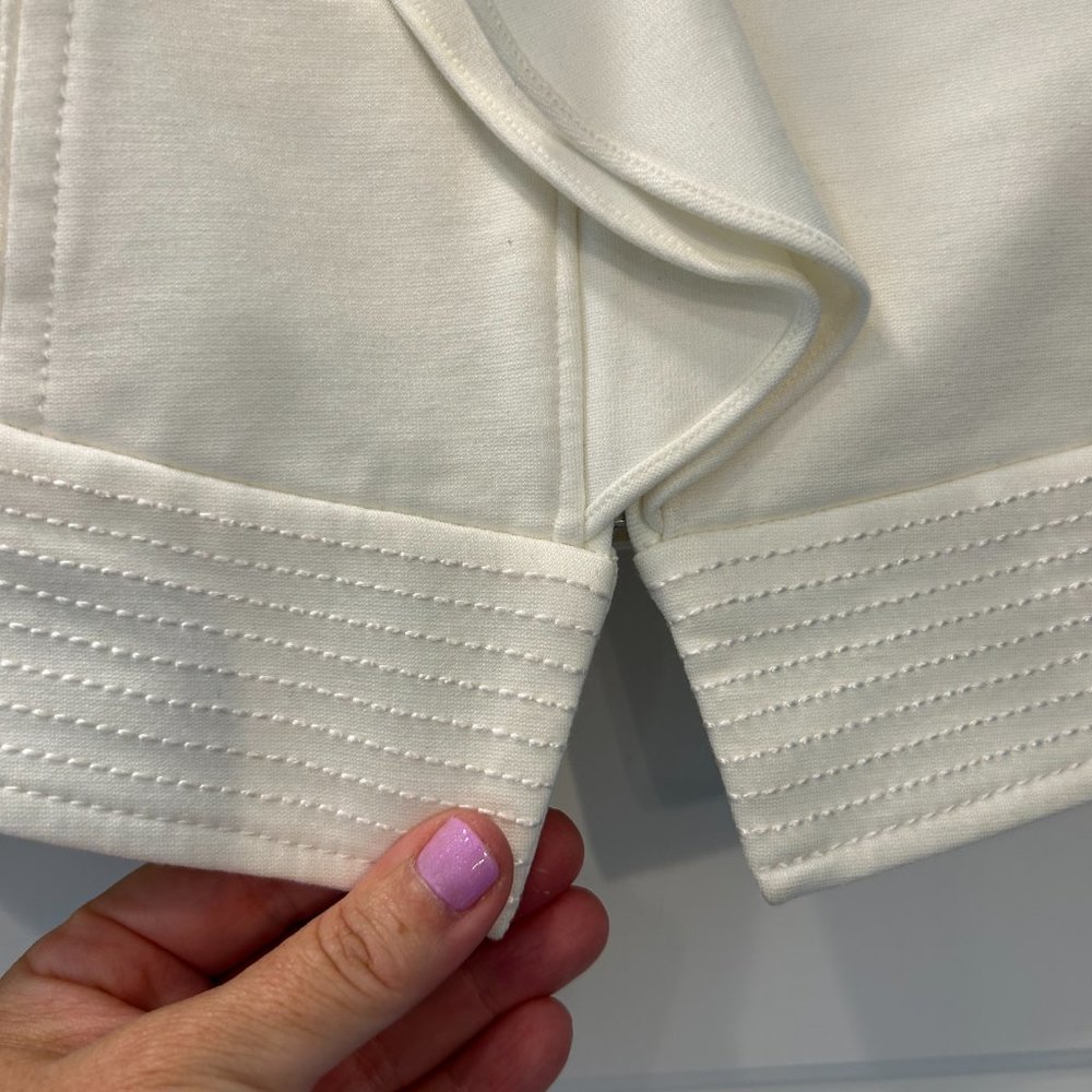 COPY - Ruffle-Front Ponte Jacket - Picture 8 of 13
